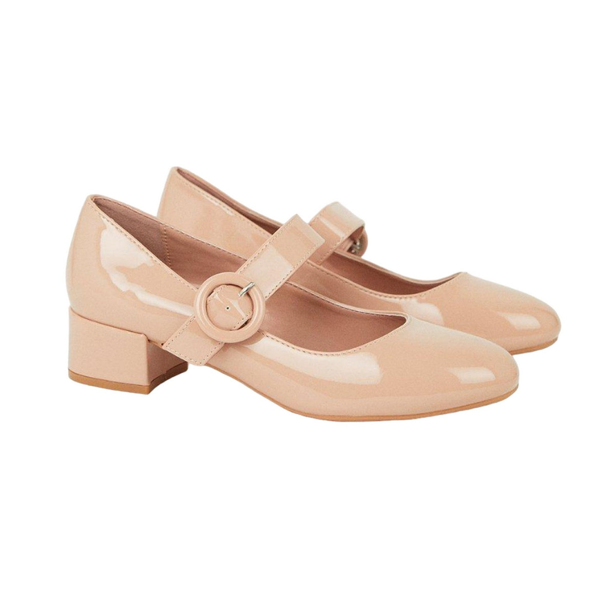 Mod Comfys Womens/Ladies Block Heel Leather Court