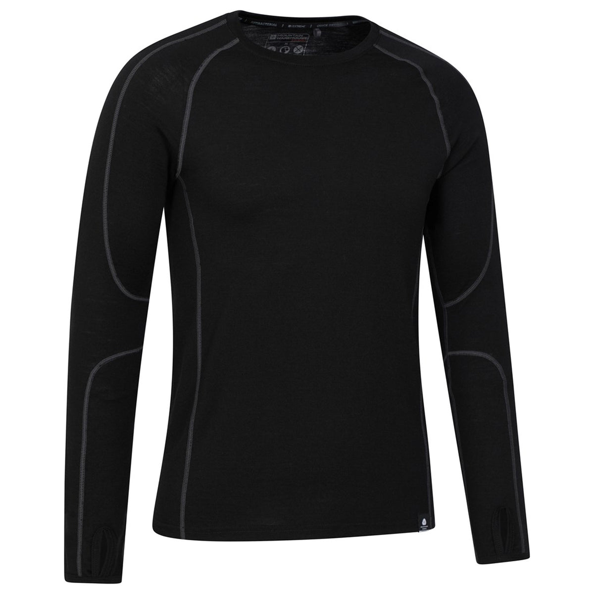 Mountain Warehouse Mens Asgard III Merino Wool Round Neck Base Layer