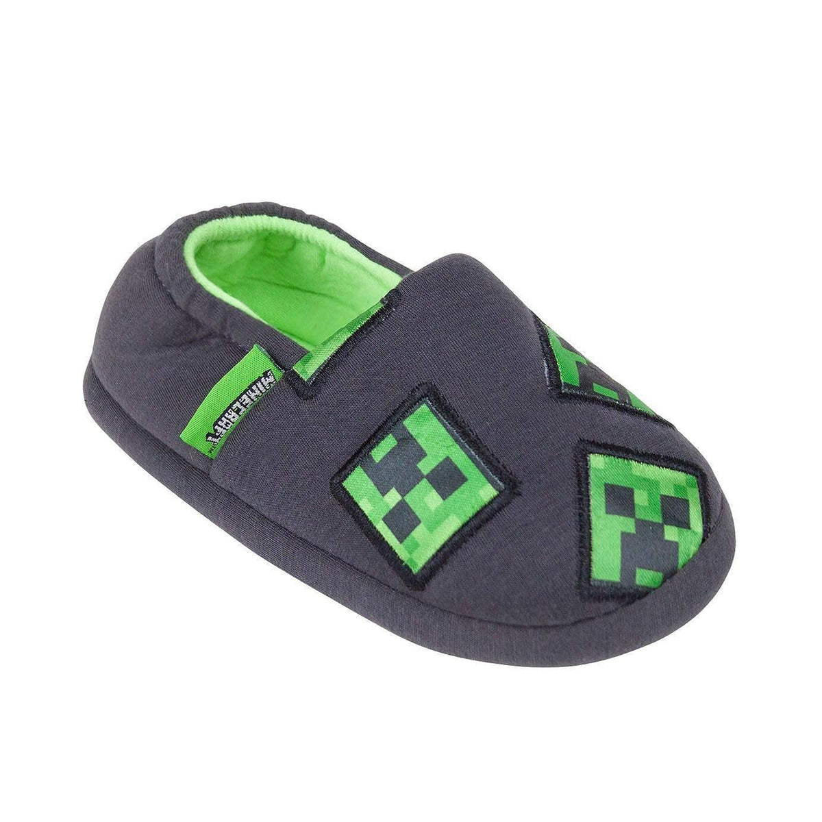 Minecraft Creeper Boy's Slipper 3D Green Plush Novelty Footwear