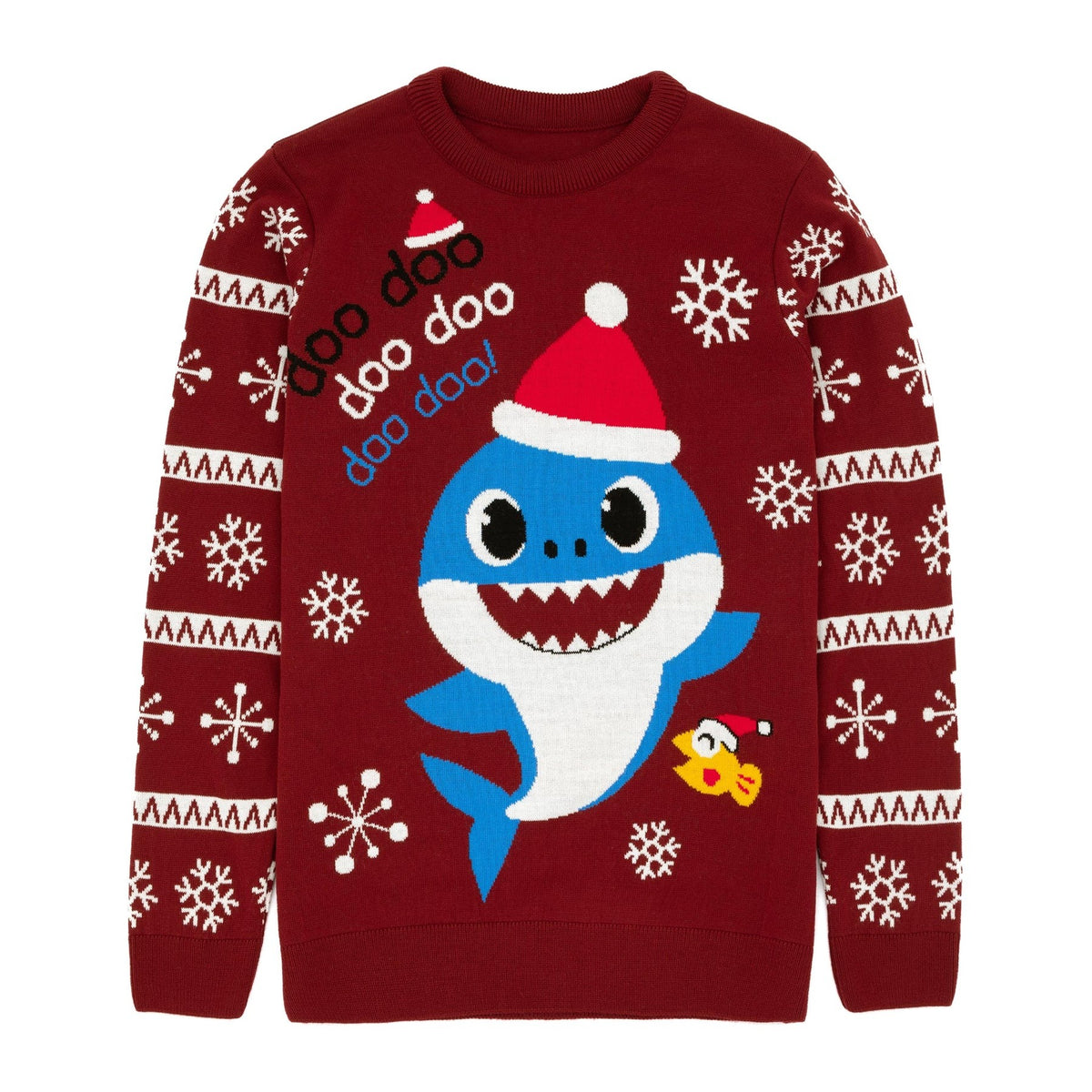 Baby Shark Mens Daddy Shark Knitted Christmas Jumper Discounts