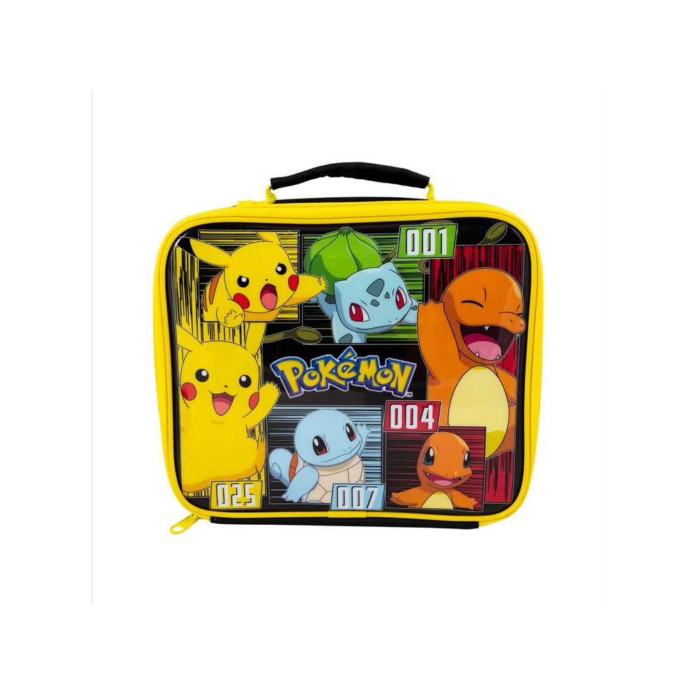 Pokemon Lunchbox Pikachu Insulated Lunch Box Bag Squirtle Charmander  Bulbasaur