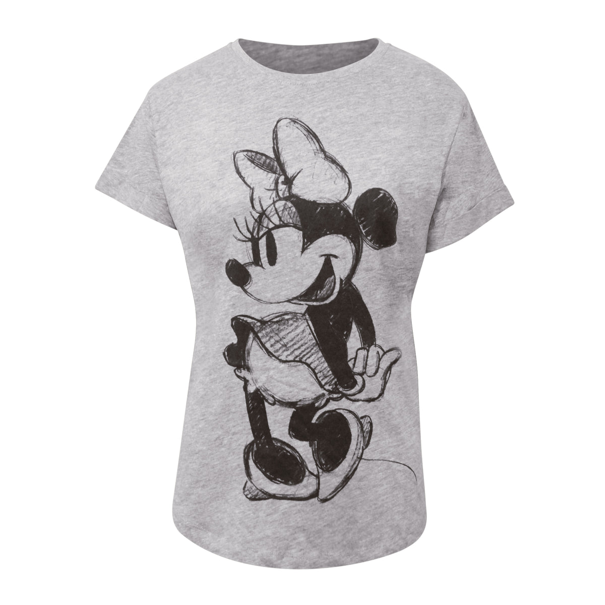 Disney Womens/Ladies Minnie Mouse Sketch Cotton T-Shirt