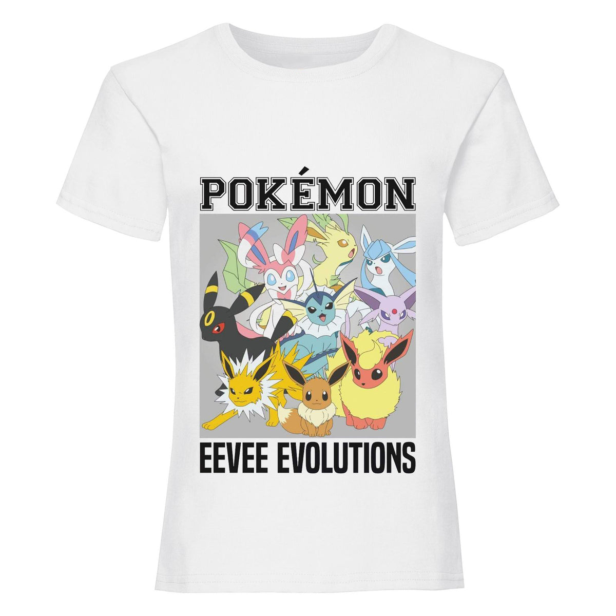 Pokemon, Shirts, Mens Neon Evolution Of Eevee Pokmon Tee