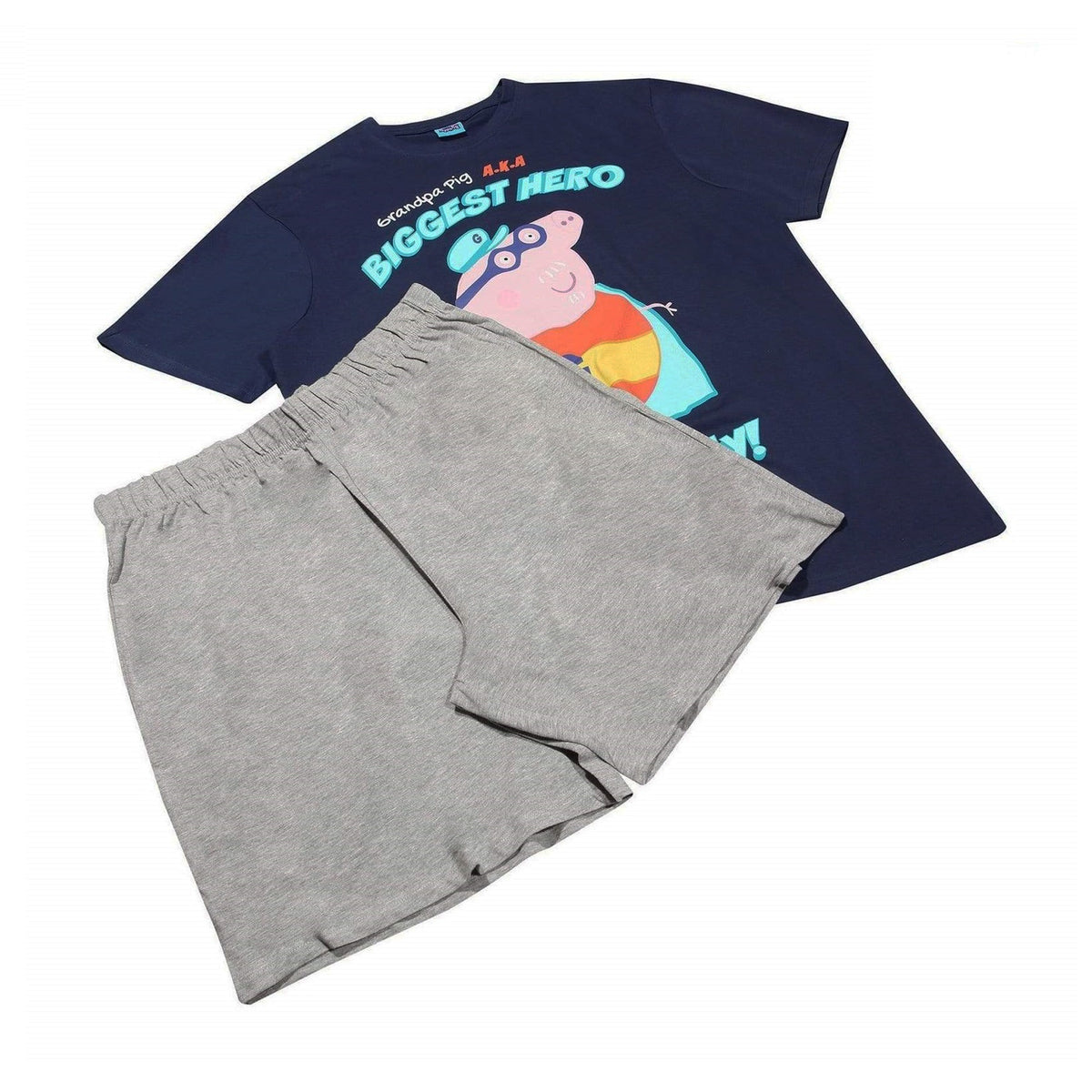 Peppa Pig Mens Hero Of The Day Grandpa Pig Pyjama Set Discounts on great Brands