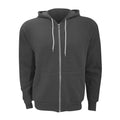 Front - Canvas Unixex Zip-up Polycotton Fleece Hooded Sweatshirt / Hoodie