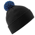 French Navy-Light Grey - Front - Beechfield Adults Unisex Snowstar Beanie