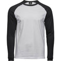 Front - Tee Jays Mens Long-Sleeved Baseball T-Shirt