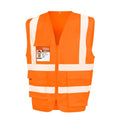 Front - WORK-GUARD by Result Unisex Adult Polycotton Heavy Duty Safety Hi-Vis Vest