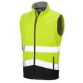 Front - Safegard Mens Softshell Hi-Vis Gilet