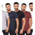 Front - Crosshatch Mens Fellawear T-Shirt (Pack of 5)