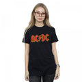 Front - AC/DC Girls Logo Cotton T-Shirt