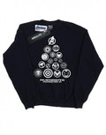 Front - Marvel Boys Avengers Endgame Pyramid Icons Sweatshirt