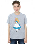 Sports Grey - Back - Disney Boys Alice In Wonderland Surprised Alice T-Shirt