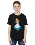 Black - Back - Disney Boys Alice In Wonderland Surprised Alice T-Shirt