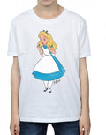 White - Side - Disney Boys Alice In Wonderland Surprised Alice T-Shirt