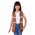 Front - Bristol Novelty Girls Native American Style Waistcoat