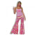 Front - Bristol Novelty Womens/Ladies Flower Power Bell Bottom Trousers