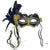 Front - Bristol Novelty Metallic Side Feather Eye Mask