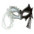 Front - Bristol Novelty Black/White Tassel Eye Mask