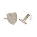 Front - West Ham United FC Crest Boxed Silver Plated Cufflinks