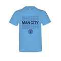 Front - Man City Unisex Adults Sky Blue Logo T Shirt