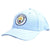 Front - Manchester City FC Unisex Adult Backstrap Baseball Cap