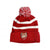 Front - Arsenal FC Striped Knitted Bobble Beanie