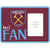 Front - West Ham United FC No. 1 Fan Metal Embossed Photo Frame