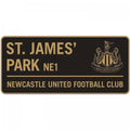 Front - Newcastle United FC Metal Two Tone Street Sign