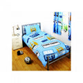 Front - Manchester City FC Official Classic Crest Patch Single Duvet and Pillow Case Set