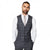 Front - Burton Mens Windowpane Check Slim Waistcoat