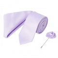 Front - Burton Mens Wedding Tie & Lapel Set