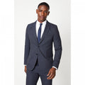 Front - Burton Mens Puppytooth Single-Breasted Slim Suit Jacket