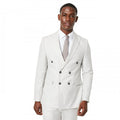 Front - Burton Mens Linen Blend Double-Breasted Suit Jacket