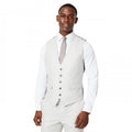 Front - Burton Mens Linen Blend Slim Waistcoat