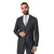 Front - Burton Mens Windowpane Check Slim Tailored Suit Jacket