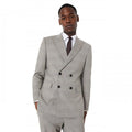 Front - Burton Mens Prince Of Wales Check Double-Breasted Tailored Suit Jacket