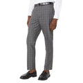 Front - Burton Mens Smart Checked Slim Trousers