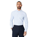 Front - Burton Mens Mini Check Easy-Iron Slim Formal Shirt