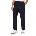 Front - Burton Mens Pleated Elasticated Waist Tapered Trousers