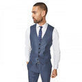 Front - Burton Mens Linen-Look Waistcoat