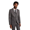 Front - Burton Mens Self Striped Slim Suit Jacket