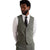 Front - Burton Mens Slim Waistcoat