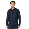 Front - Burton Mens Linen Blend Long-Sleeved Shirt