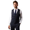 Front - Burton Mens Checked Tweed Look Waistcoat