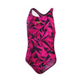 Front - Speedo Girls Boom Medalist Logo One Piece Swimsuit