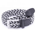 Grey-White-Black - Front - Duke Mens D555 Quinn Braided Stretch Belt