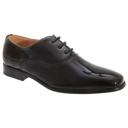 Mens shiny black dress on sale shoes