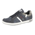 Front - Route 21 Mens Denim Original Lace Up Casual Trainers