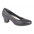 Front - Mod Comfys Womens/Ladies Leather Heel Court Shoes